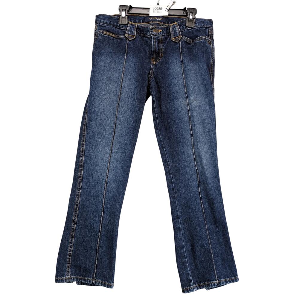Vtg Y2K Abercrombie & Fitch Crop Jeans Women's 0 Made USA 29x26" 100% Cotton‎